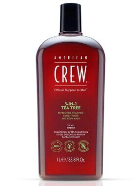 American Crew 3 in 1 Tea Tree Shampoo & Conditioner and Body Wash 33.8 Fl.oz NEW